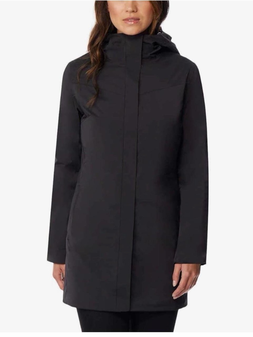 Black Hooded Winter Coat